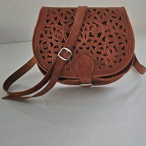 Moroccan inspired Cutout Leather Bag